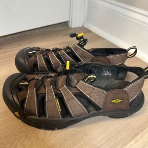 KEEN Newport Waterproof Bison Brown Leather Sport Hiking Sandals - Men's 11